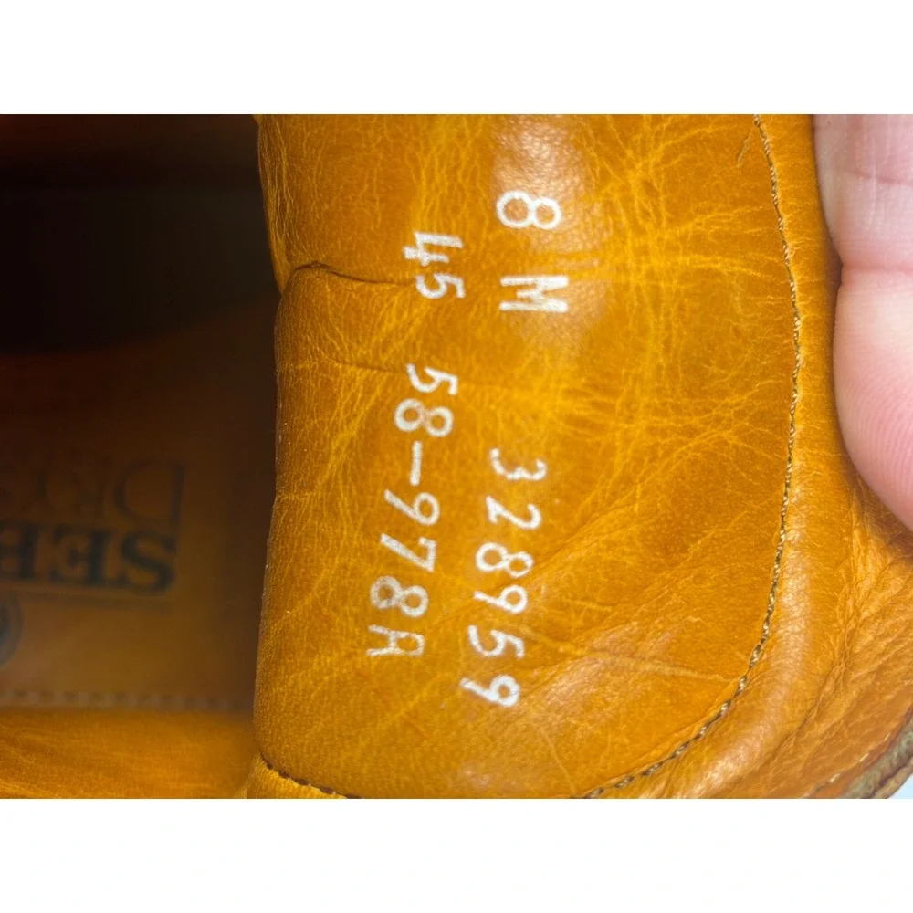 Sebago Drysides Mens 8 M Brown Leather Waterproof Lug Sole Work Boots 58-978R